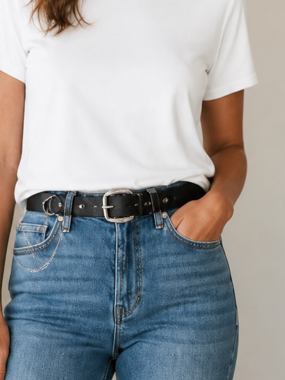 BEAUTIFUL MIN Vintage Roberto Cavalli Archival Y2K Double Buckle Harness Belt M